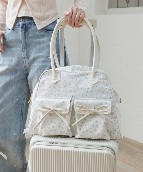 MAJESTIC LEGON（マジェスティックレゴン）の「◇フラワートラベルボストンバッグ（ボストンバッグ・レディース・ピンク系その他2/ブルー系その他2・FREE）」の9枚目の写真