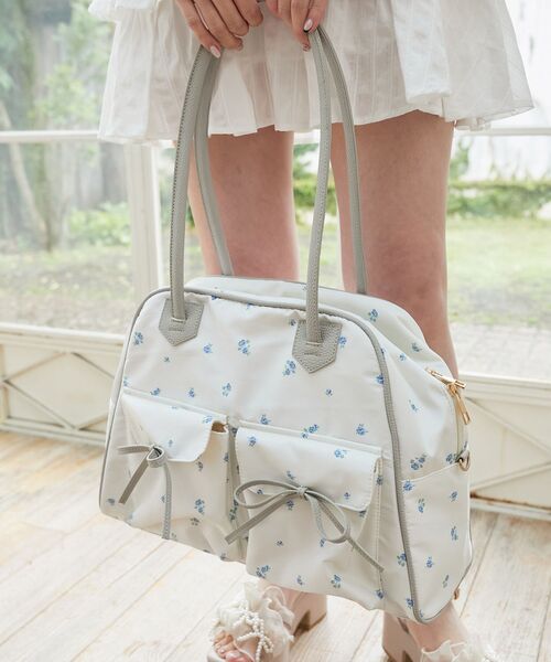 MAJESTIC LEGON（マジェスティックレゴン）の「◇フラワートラベルボストンバッグ（ボストンバッグ・レディース・ピンク系その他2/ブルー系その他2・FREE）」の19枚目の写真