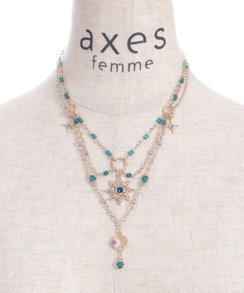 axes femme POETIQUE（アクシーズファムポエティック）の「アラビアンネックレス（ネックレス・レディース・ゴールド/アンティークシルバー・FREE）」の3枚目の写真