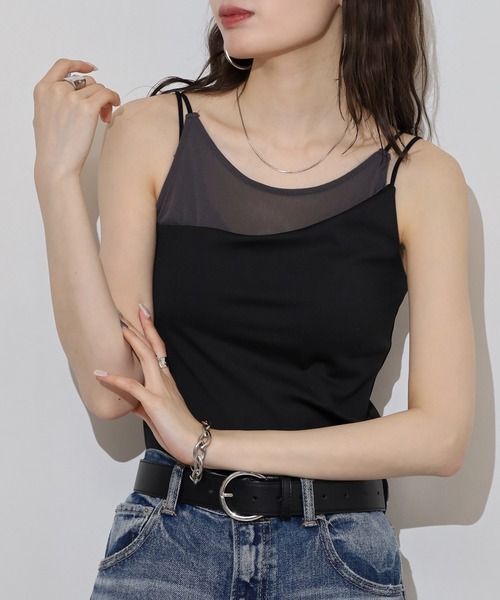 SHEER ALPAKA キャミソール シアートリムキャミソール / Sheer Trim Camisole（キャミソール