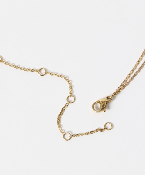 SMELLY（スメリー）の「ステンレストップダブルチェーンネックレス（ネックレス・レディース・ゴールド・-）」の2枚目の写真