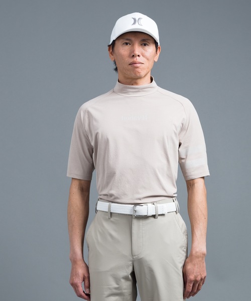 Hurley (ハーレー)の「【Hurley/ハーレー】モックネックシャツ 吸汗速乾性 ゴルフ UPF50+ ファントム PHANTOM ICON BP SS MOCK おしゃれなギフトに最適!(シャツ/ブラウス・メンズ・ホワイト/ベージュ/ネイビー/ブラック・SMALL/MEDIUM/LARGE/X-LARGE)」の3枚目の写真