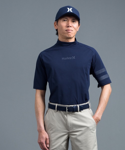 Hurley (ハーレー)の「【Hurley/ハーレー】モックネックシャツ 吸汗速乾性 ゴルフ UPF50+ ファントム PHANTOM ICON BP SS MOCK おしゃれなギフトに最適!(シャツ/ブラウス・メンズ・ホワイト/ベージュ/ネイビー/ブラック・SMALL/MEDIUM/LARGE/X-LARGE)」の4枚目の写真