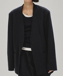 TODAYFUL（トゥデイフル）の「TODAYFUL Collarless Cottonsatin Jacket