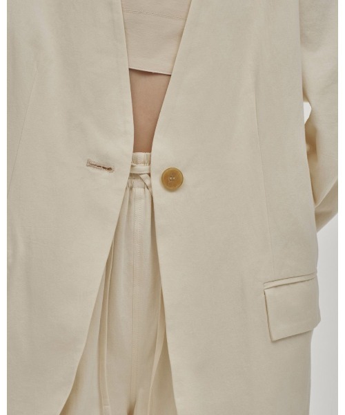 セール】TODAYFUL Collarless Cottonsatin Jacket 12510106