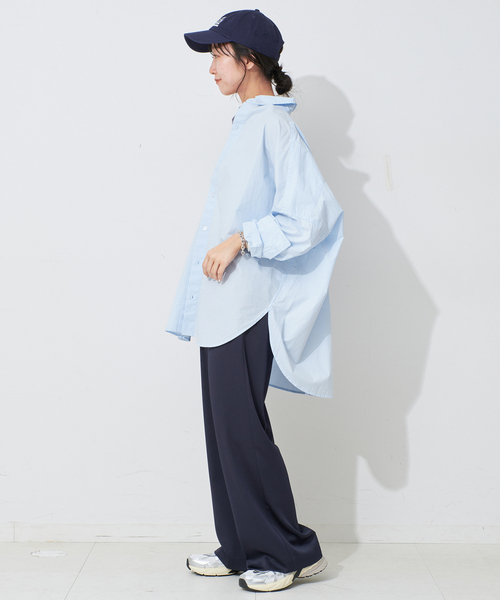SLOBE IENA オーバーサイズシャツ ブルー セール】オーバーサイズシャツ（シャツ/ブラウス）｜SLOBE IENA