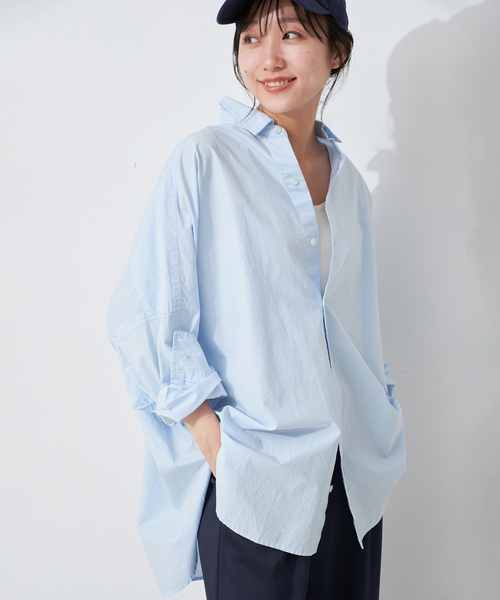 SLOBE IENA オーバーサイズシャツ ブルー セール】オーバーサイズシャツ（シャツ/ブラウス）｜SLOBE IENA