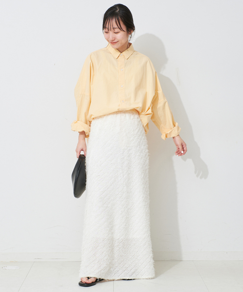 【美品】SLOBE IENA　オーバーサイズ ホワイト シャツ 長袖 セール】オーバーサイズシャツ（シャツ/ブラウス）｜SLOBE IENA