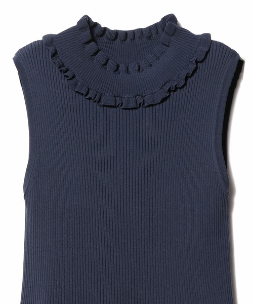 ESTNATION（エストネーション）の「ESTNATION / リブネックフリル タイプライターワンピース《EXCLUSIVE》（ワンピース・レディース・ブラック/ネイビー・FREE）」の16枚目の写真