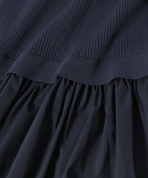 ESTNATION（エストネーション）の「ESTNATION / リブネックフリル タイプライターワンピース《EXCLUSIVE》（ワンピース・レディース・ブラック/ネイビー・FREE）」の17枚目の写真