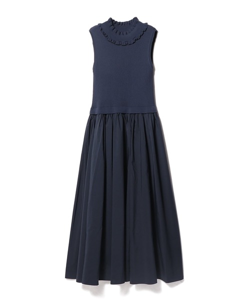 ESTNATION（エストネーション）の「ESTNATION / リブネックフリル タイプライターワンピース《EXCLUSIVE》（ワンピース・レディース・ブラック/ネイビー・FREE）」の14枚目の写真