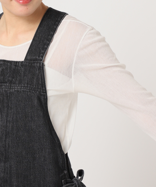 plage（プラージュ）の「CURRENTAGE / カレンテージ DENIM サロペット（サロペット/オーバーオール・レディース・ブラック/ホワイト・34/36）」の5枚目の写真