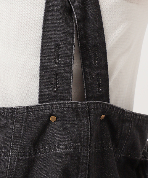 plage（プラージュ）の「CURRENTAGE / カレンテージ DENIM サロペット（サロペット/オーバーオール・レディース・ブラック/ホワイト・34/36）」の9枚目の写真