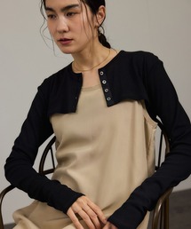 nu=layerショート丈カーディガン