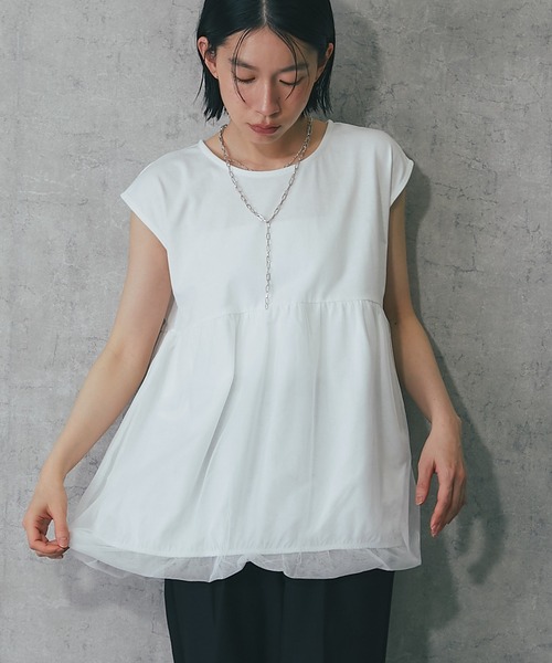 チュールバルーンTシャツ（Tシャツ/カットソー）｜ANOTHER S
