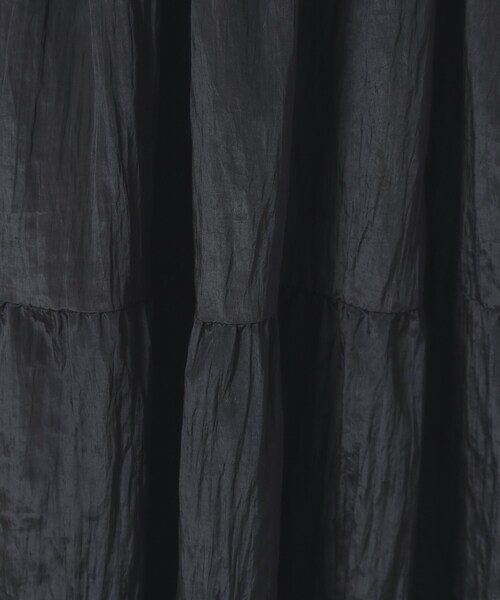 ITS'DEMO（イッツデモ）の「【ウエストゴム／洗濯機OK】異素材コンビワンピース（ワンピース・レディース・オフホワイト/ブラウン系/ブラック・00）」の4枚目の写真