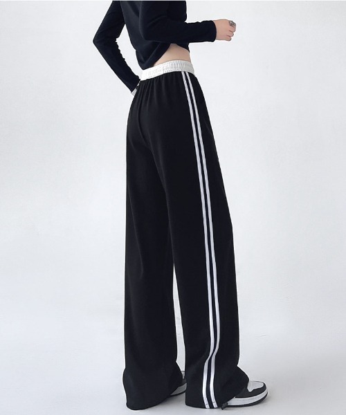 shoppinggo（ショッピングゴー）の「ラインパンツ ジョガーパンツ（カーゴパンツ・レディース・ライトグレー/グレー/ブラック・M）」の10枚目の写真