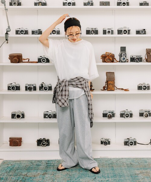 FREAK'S STORE（フリークスストア）の「<接触冷感> サマー ボンディング カーブワイドパンツ/イージーパンツ/スウェットパンツ（その他パンツ・レディース・ブラック/ピンク/ライトグレー・SMALL/MEDIUM）」の6枚目の写真