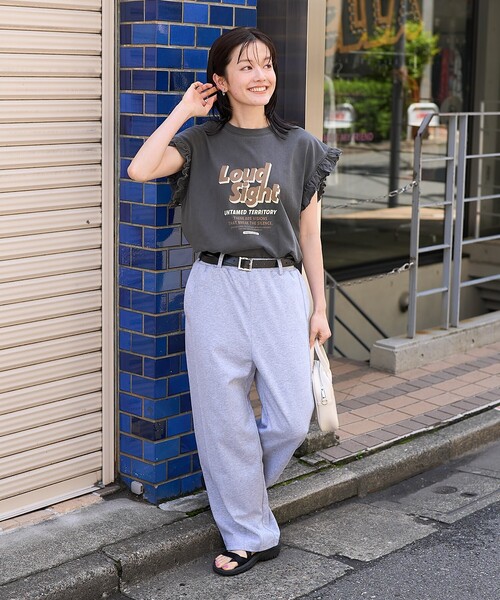 FREAK'S STORE（フリークスストア）の「<接触冷感> サマー ボンディング カーブワイドパンツ/イージーパンツ/スウェットパンツ（その他パンツ・レディース・ブラック/ピンク/ライトグレー・SMALL/MEDIUM）」の11枚目の写真