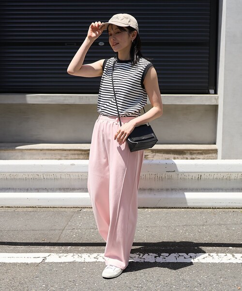 FREAK'S STORE（フリークスストア）の「<接触冷感> サマー ボンディング カーブワイドパンツ/イージーパンツ/スウェットパンツ（その他パンツ・レディース・ブラック/ピンク/ライトグレー・SMALL/MEDIUM）」の21枚目の写真