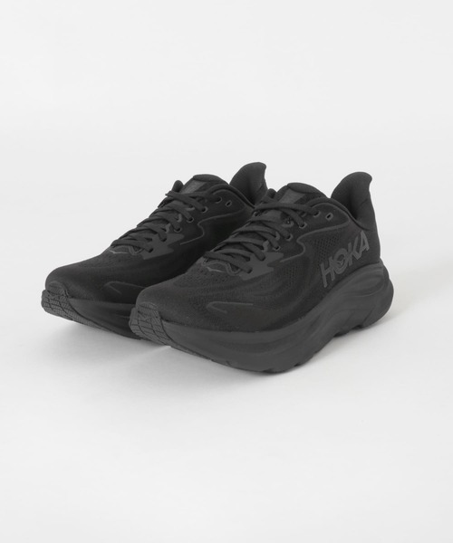 【値下げ】HOKA 　クリフトン9 ブラック スニーカー　W24.5センチ HOKA CLIFTON LS BLACK / ASPHALT （ホカ クリフトン LS