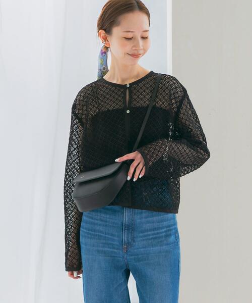 URBAN RESEARCH ROSSO WOMEN(アーバンリサーチ ロッソ)の「メッシュレーストップス(その他トップス・レディース・ブラック/オフホワイト・FREE)」の19枚目の写真