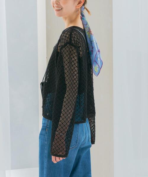 URBAN RESEARCH ROSSO WOMEN(アーバンリサーチ ロッソ)の「メッシュレーストップス(その他トップス・レディース・ブラック/オフホワイト・FREE)」の20枚目の写真