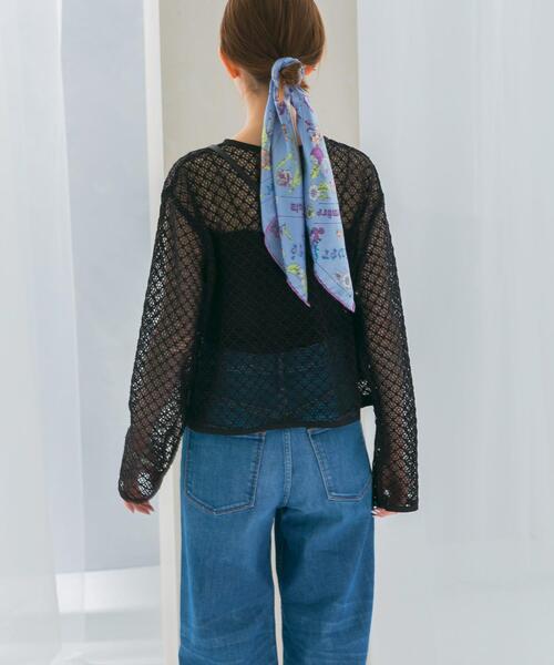 URBAN RESEARCH ROSSO WOMEN(アーバンリサーチ ロッソ)の「メッシュレーストップス(その他トップス・レディース・ブラック/オフホワイト・FREE)」の21枚目の写真