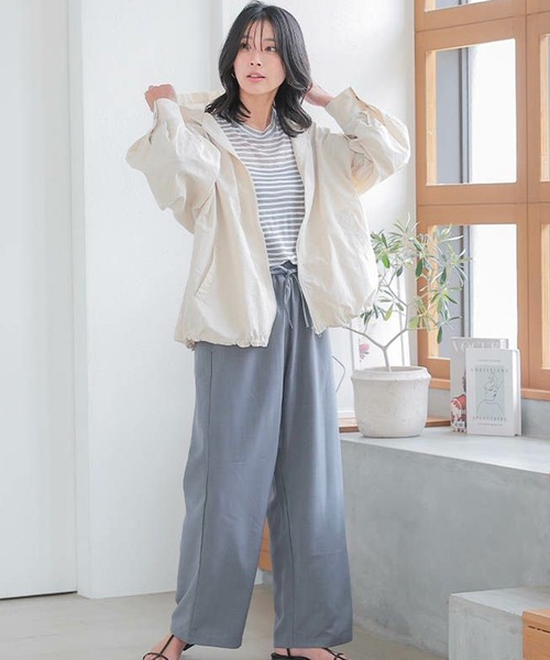 aquagarage(アクアガレージ)の「リネンタッチイージーパンツ(その他パンツ・レディース・ブラック/ナチュラル/チャコール/モカ・M)」の14枚目の写真