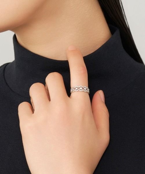 VENDOME AOYAMA(ヴァンドーム青山)の「プラチナ サンテュールブリエ レース ダイヤモンド リング計0.18ct(リング・レディース・プラチナム・#11/#13/#15)」の6枚目の写真