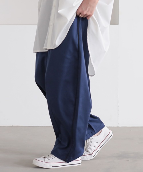 n'OrLABEL(ノアールレーベル)の「【接触冷感】サイドライン入りカーブパンツ(その他パンツ・レディース・ネイビー/オフホワイト/ブラック・2/1)」の3枚目の写真