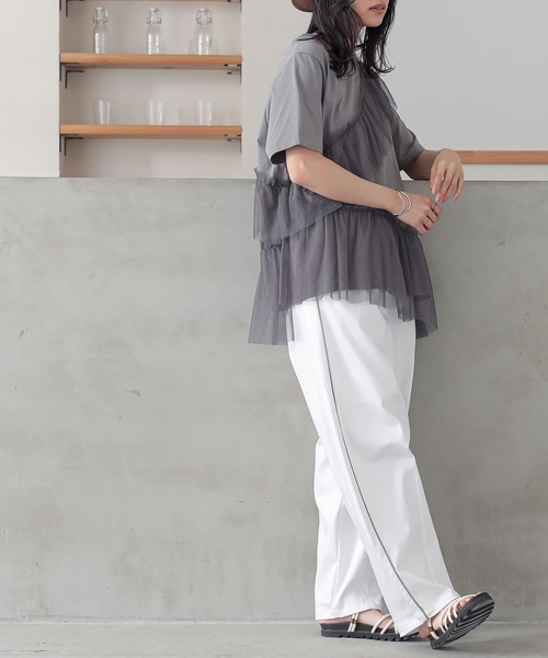 n'OrLABEL(ノアールレーベル)の「【接触冷感】サイドライン入りカーブパンツ(その他パンツ・レディース・ネイビー/オフホワイト/ブラック・2/1)」の14枚目の写真