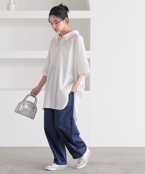 n'OrLABEL(ノアールレーベル)の「【接触冷感】サイドライン入りカーブパンツ(その他パンツ・レディース・ネイビー/オフホワイト/ブラック・2/1)」の17枚目の写真