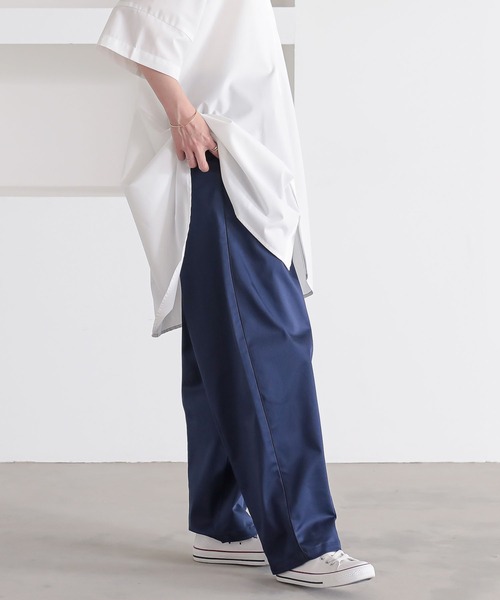 n'OrLABEL(ノアールレーベル)の「【接触冷感】サイドライン入りカーブパンツ(その他パンツ・レディース・ネイビー/オフホワイト/ブラック・2/1)」の16枚目の写真
