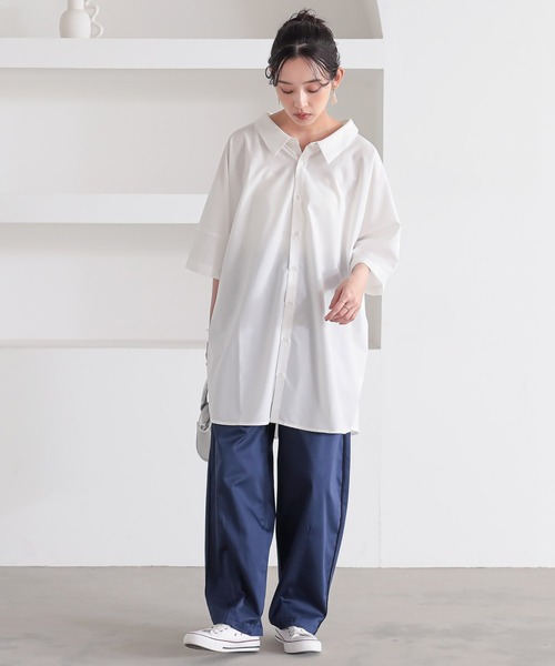n'OrLABEL(ノアールレーベル)の「【接触冷感】サイドライン入りカーブパンツ(その他パンツ・レディース・ネイビー/オフホワイト/ブラック・2/1)」の18枚目の写真