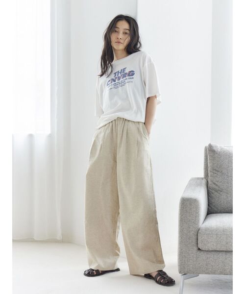 Ungrid（アングリッド）の「リネン混カーブラフパンツ（その他パンツ・レディース・ブラック/ベージュ・FREE）」の5枚目の写真