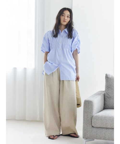 新品未使用 Ungrid リネンパンツ Ungrid パンツ リネン混カーブラフパンツ レディース : ZOZOTOWN