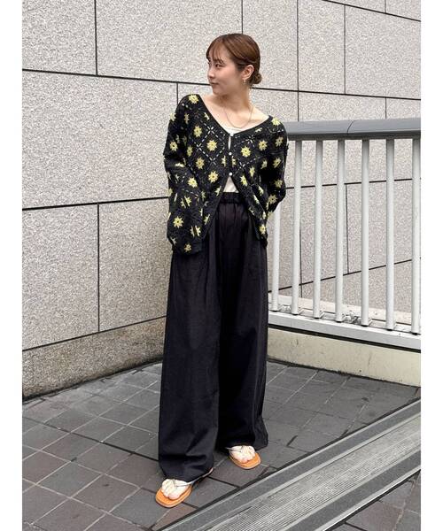 Ungrid（アングリッド）の「リネン混カーブラフパンツ（その他パンツ・レディース・ブラック/ベージュ・FREE）」の18枚目の写真