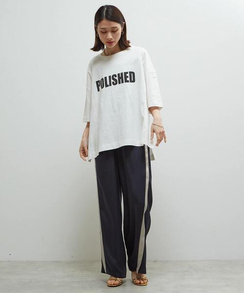 SOFFITTO(ソフィット)の「《定番》ロゴプリント製品染ビックTシャツ(Tシャツ/カットソー・レディース・ベージュ/ピンク/ホワイト・FREE)」の22枚目の写真