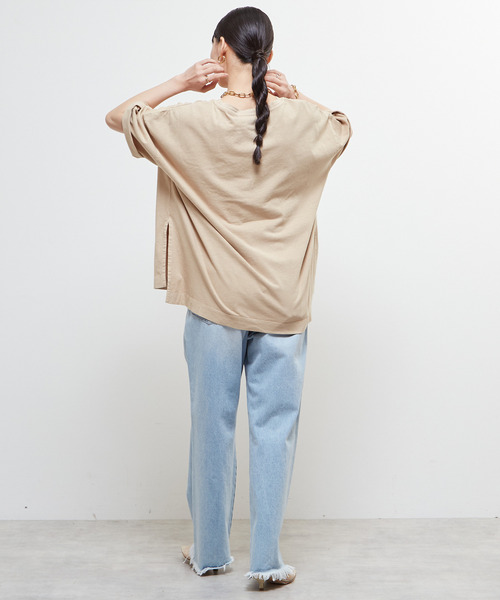 SOFFITTO（ソフィット）の「《定番》ロゴプリント製品染ビックTシャツ（Tシャツ/カットソー・レディース・ベージュ/ピンク/ホワイト・FREE）」の22枚目の写真