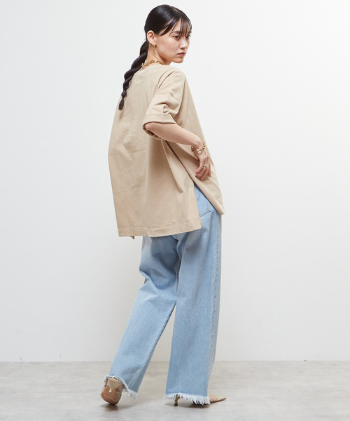 SOFFITTO（ソフィット）の「《定番》ロゴプリント製品染ビックTシャツ（Tシャツ/カットソー・レディース・ベージュ/ピンク/ホワイト・FREE）」の21枚目の写真