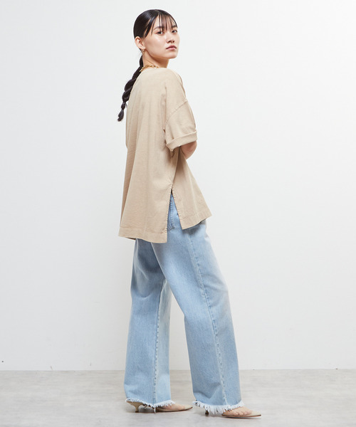 SOFFITTO（ソフィット）の「《定番》ロゴプリント製品染ビックTシャツ（Tシャツ/カットソー・レディース・ベージュ/ピンク/ホワイト・FREE）」の20枚目の写真