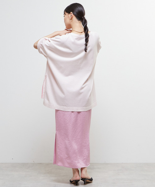 SOFFITTO（ソフィット）の「《定番》ロゴプリント製品染ビックTシャツ（Tシャツ/カットソー・レディース・ベージュ/ピンク/ホワイト・FREE）」の17枚目の写真