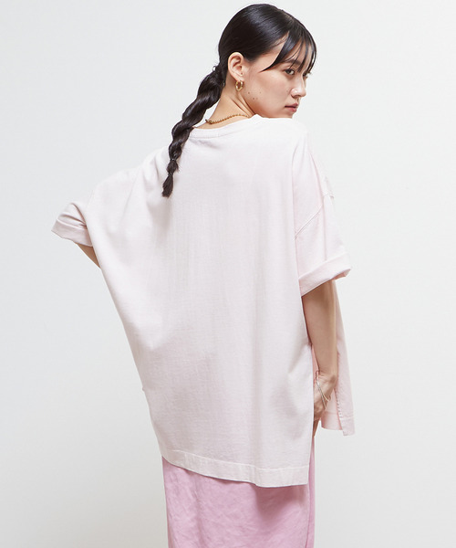 SOFFITTO（ソフィット）の「《定番》ロゴプリント製品染ビックTシャツ（Tシャツ/カットソー・レディース・ベージュ/ピンク/ホワイト・FREE）」の16枚目の写真