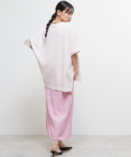 SOFFITTO（ソフィット）の「《定番》ロゴプリント製品染ビックTシャツ（Tシャツ/カットソー・レディース・ベージュ/ピンク/ホワイト・FREE）」の15枚目の写真