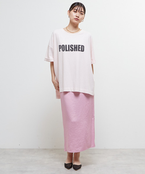 SOFFITTO（ソフィット）の「《定番》ロゴプリント製品染ビックTシャツ（Tシャツ/カットソー・レディース・ベージュ/ピンク/ホワイト・FREE）」の12枚目の写真