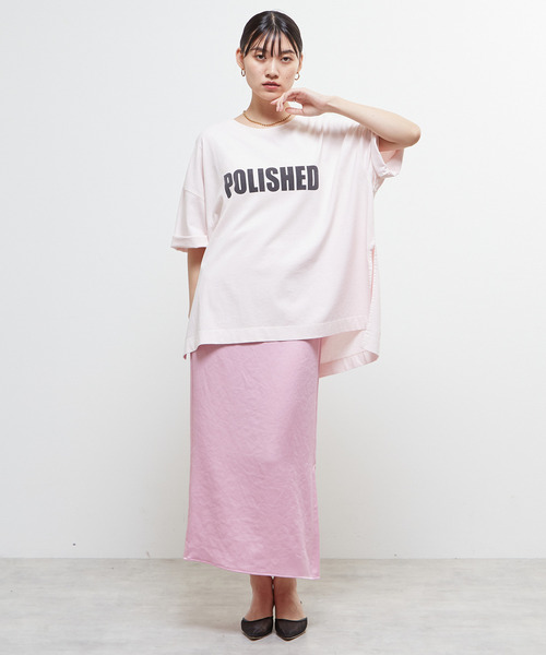 SOFFITTO（ソフィット）の「《定番》ロゴプリント製品染ビックTシャツ（Tシャツ/カットソー・レディース・ベージュ/ピンク/ホワイト・FREE）」の11枚目の写真