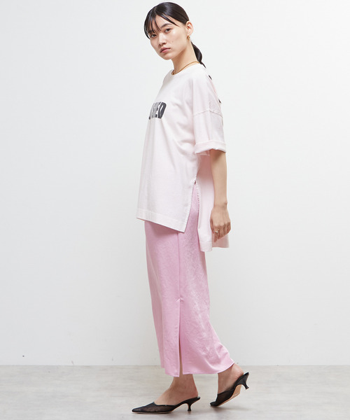 SOFFITTO（ソフィット）の「《定番》ロゴプリント製品染ビックTシャツ（Tシャツ/カットソー・レディース・ベージュ/ピンク/ホワイト・FREE）」の10枚目の写真