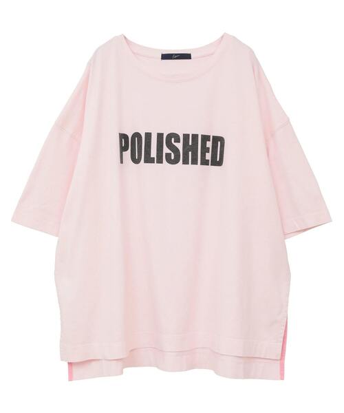 SOFFITTO（ソフィット）の「《定番》ロゴプリント製品染ビックTシャツ（Tシャツ/カットソー・レディース・ベージュ/ピンク/ホワイト・FREE）」の9枚目の写真