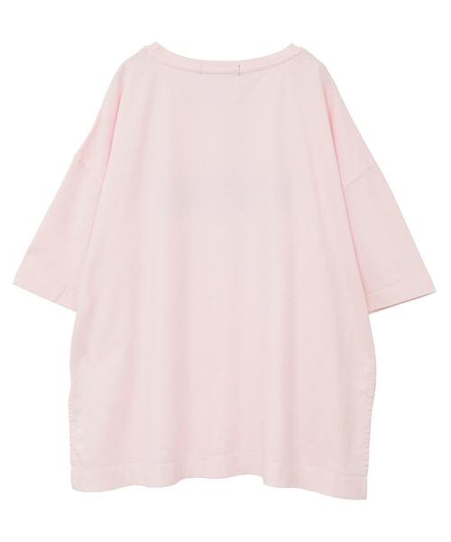 SOFFITTO（ソフィット）の「《定番》ロゴプリント製品染ビックTシャツ（Tシャツ/カットソー・レディース・ベージュ/ピンク/ホワイト・FREE）」の8枚目の写真